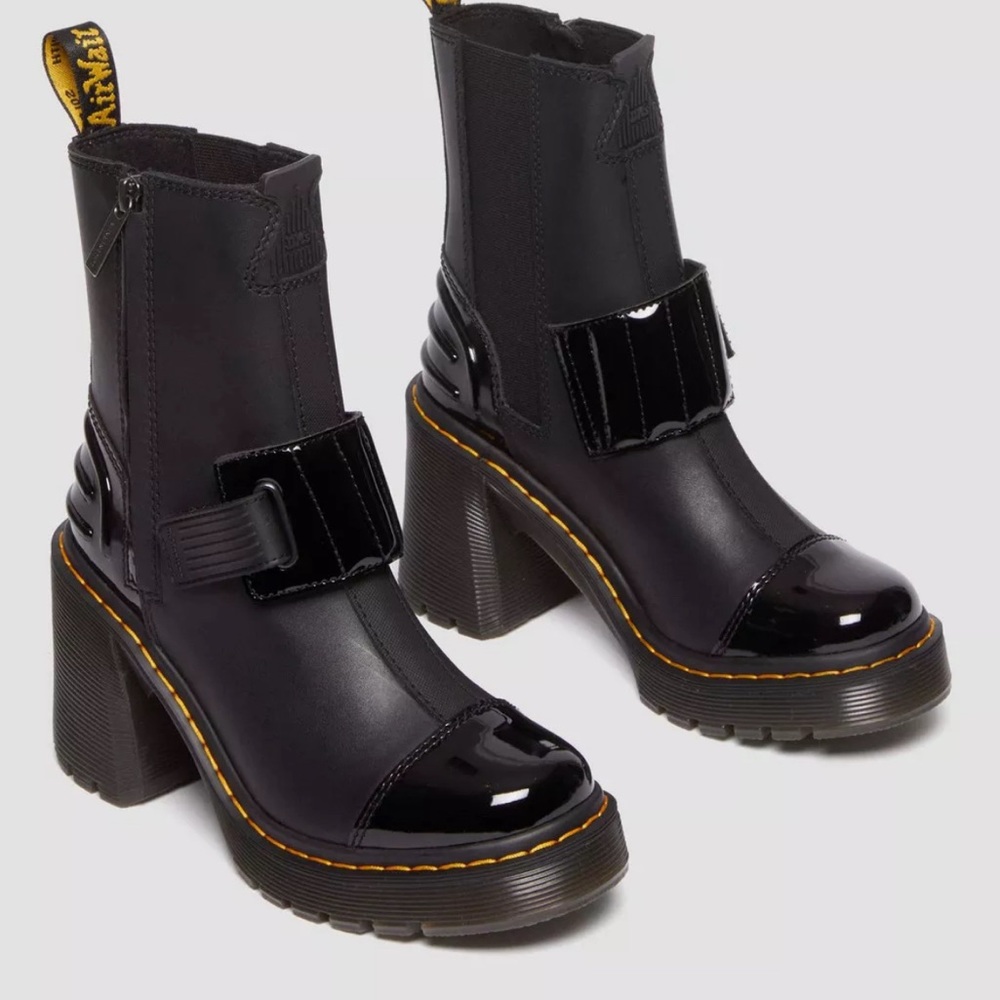 Dr. Martens Gaya Alternative Leather Heeled Chelsea Boots with Box Size 8